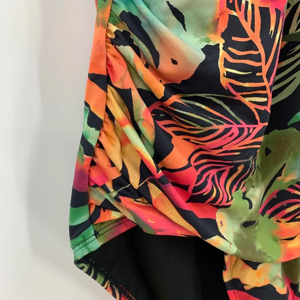 Lauren Ralph Lauren High-Neck Tummy Control One Piece in Midnight Tropic…